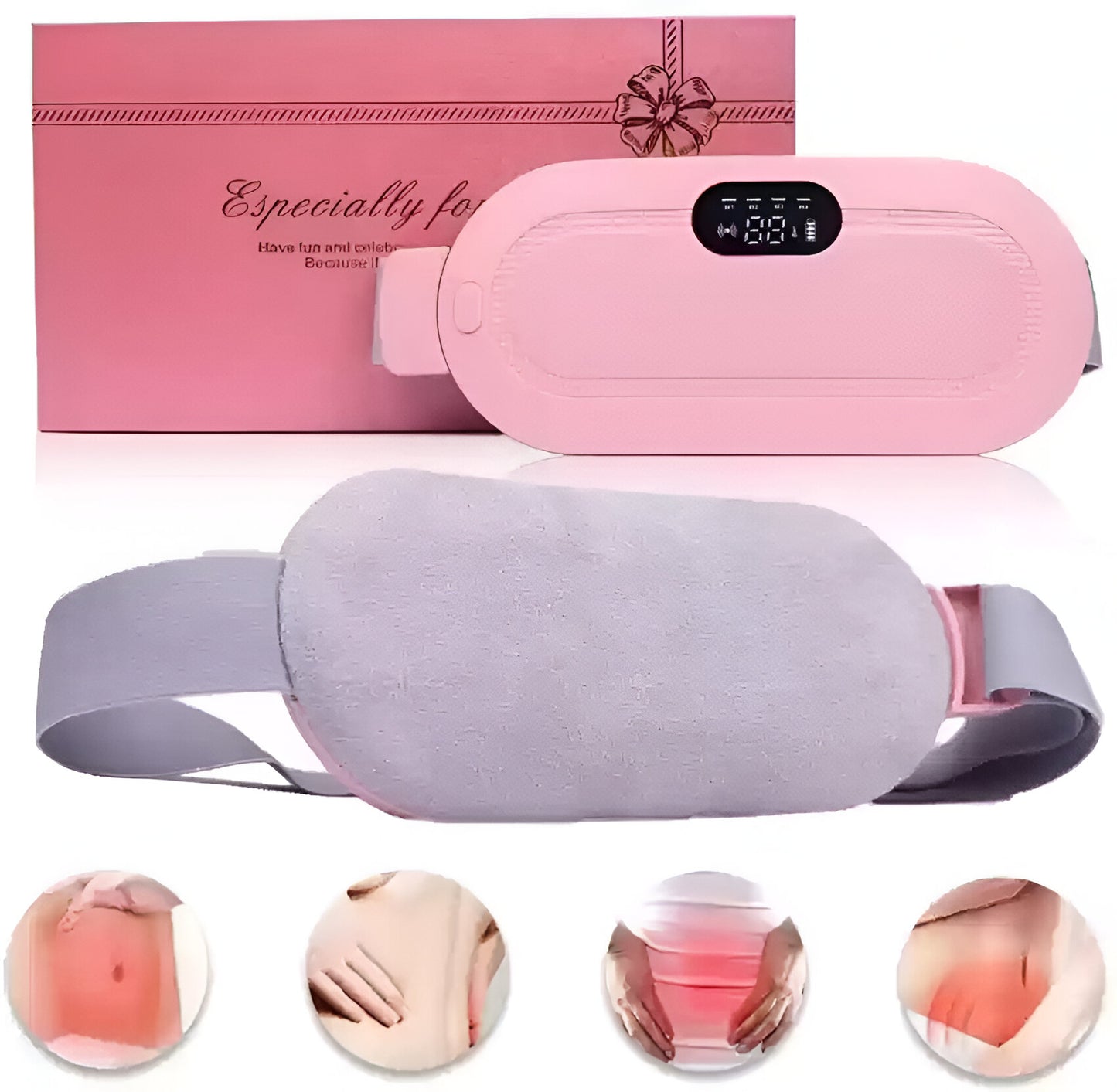 Instant Period Cramp And Pain Relief Heating Pad and Massager